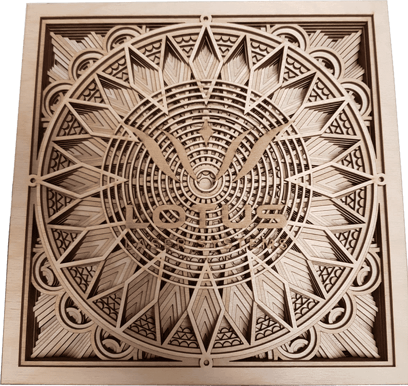 lotus laser cut pattern - Madera de corte por láser